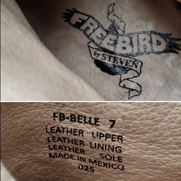 Freebird by Steven Distressed Whiskey Brown Suede Leather Fringe Buckle Booties - Picture 8 of 9